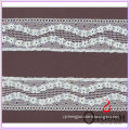 Fantastic designed jacquard knitted lace trim for bridal